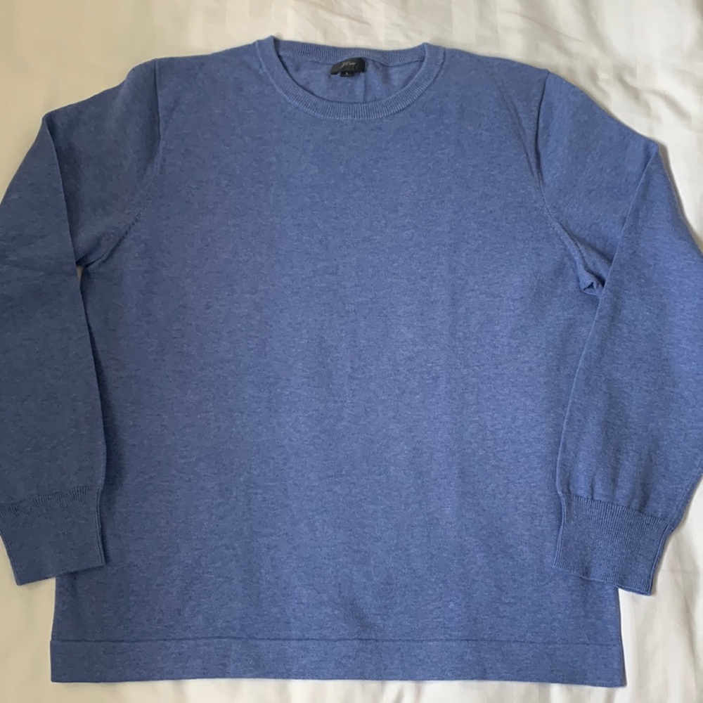 J Crew mid blue cotton crewneck straight full unisex in unworn condition